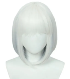 วิกผมบ็อบสีเงินขาว