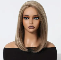 ผมปลอมแบบลูกเสือพร้อมไฮไลท์สีน้ำตาล