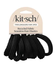Black Seamless Hair Elastics 8pc