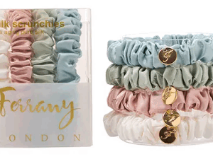 Silk Scrunchies 4 Pcs Set - Candy