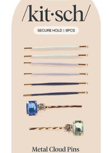 Garden Bouquet Cloud & Gem Bobby Pins 8Pc