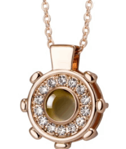 จี้พร้อมสร้อยคอแฟชั่น ตัวจี้ประดับด้วยเพชร