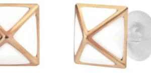 ต่างหูสตั๊ดแฟชั่น ดีไซน์เก๋ ทรงปิรามิด