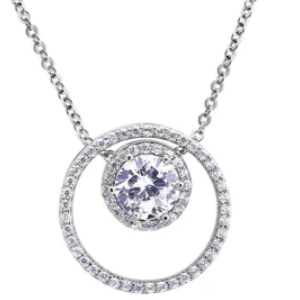 สร้อยคอพร้อมจี้แฟชั่น รูปวงกลมซ้อนกัน